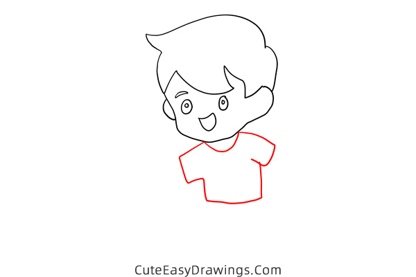 how to draw a boy watering - www.cuteeasydrawings.com