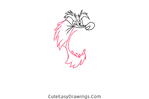 how to draw mr digger from the fox and the hound - www.cuteeasydrawings.com