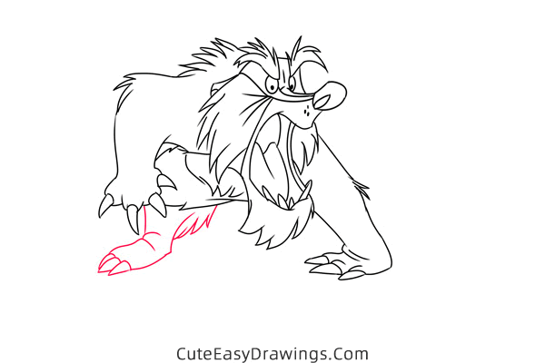 how to draw mr digger from the fox and the hound - www.cuteeasydrawings.com