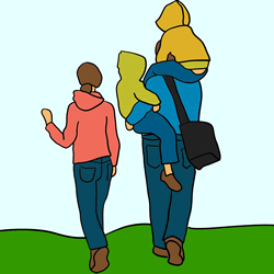 How to Draw the Backs of a Family Step by Step