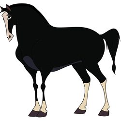 How to Draw Khan the Horse from Mulan Step by Step