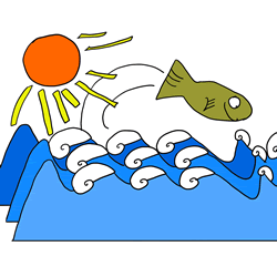 How to Draw a Fish Jumping out of Water Step by Step