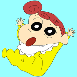 How to Draw Himawari Nohara from Crayon Shin-cha Step by Step