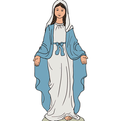 How to Draw Virgin Mary Step by Step