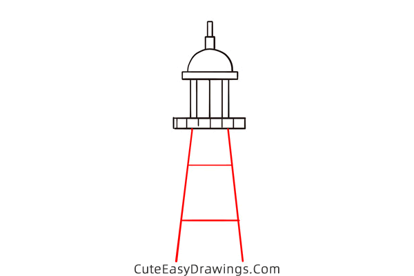 how to draw a lighthouse easy - www.cuteeasydrawings.com