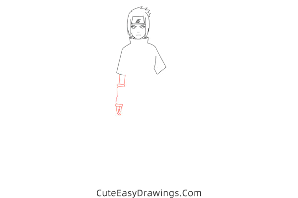 how to draw sasuke uchiha from naruto - www.cuteeasydrawings.com