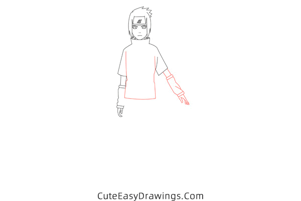 how to draw sasuke uchiha from naruto - www.cuteeasydrawings.com