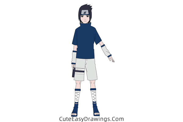 how to draw sasuke uchiha from naruto - www.cuteeasydrawings.com