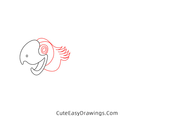 how to draw a parrot flying - www.cuteeasydrawings.com