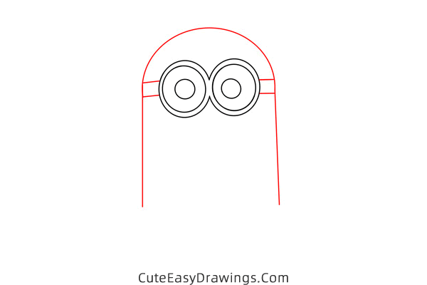 how to draw a minion dave - www.cuteeasydrawings.com