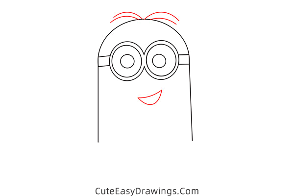 how to draw a minion dave - www.cuteeasydrawings.com