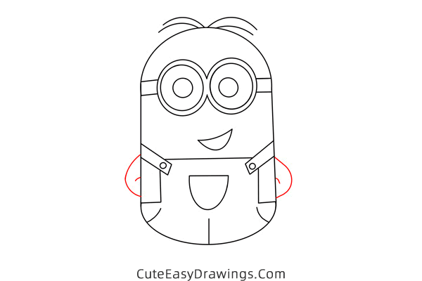 how to draw a minion dave - www.cuteeasydrawings.com
