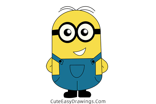 how to draw a minion dave - www.cuteeasydrawings.com