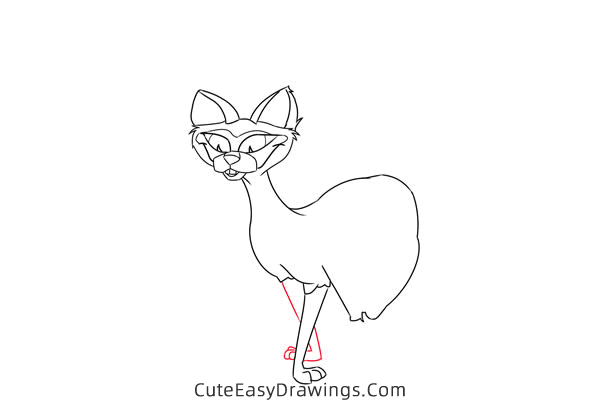 how to draw si am from lady and the tramp - www.cuteeasydrawings.com