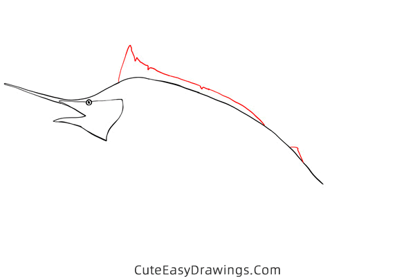 how to draw a blue marlin - www.cuteeasydrawings.com