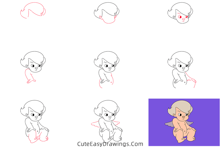 how to draw the angel from fantasia - www.cuteeasydrawings.com