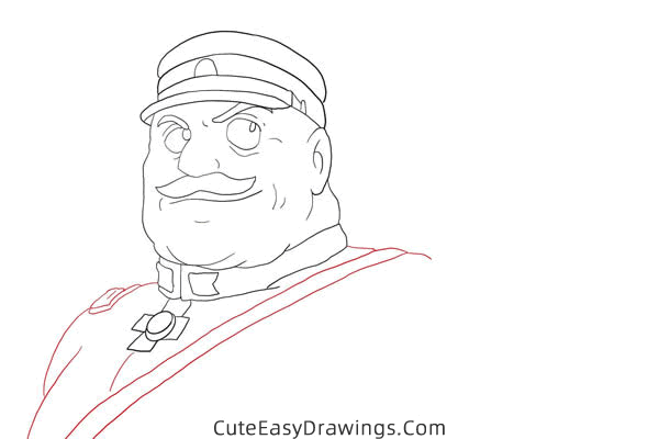 how to draw muoro from castle in the sky - www.cuteeasydrawings.com