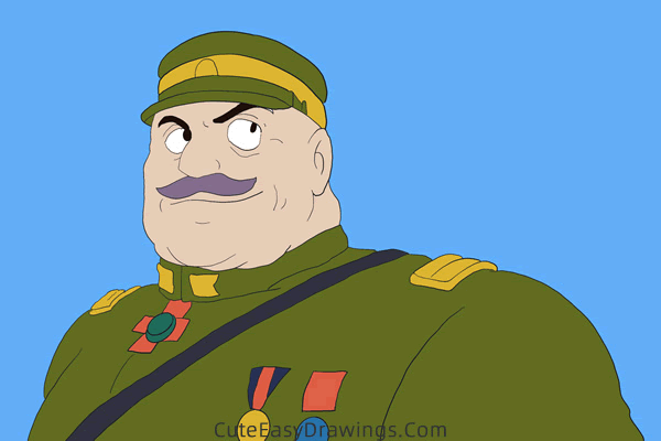 how to draw muoro from castle in the sky - www.cuteeasydrawings.com