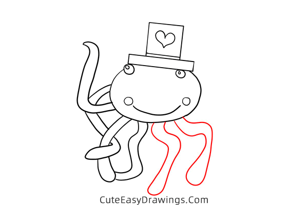 how to draw a cartoon octopus - www.cuteeasydrawings.com