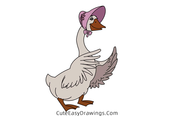 how to draw amelia gabble from the aristocats - www.cuteeasydrawings.com