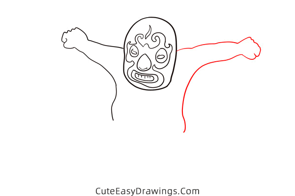 how to draw a wrestler - www.cuteeasydrawings.com