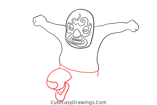 how to draw a wrestler - www.cuteeasydrawings.com