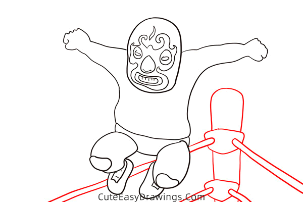 how to draw a wrestler - www.cuteeasydrawings.com