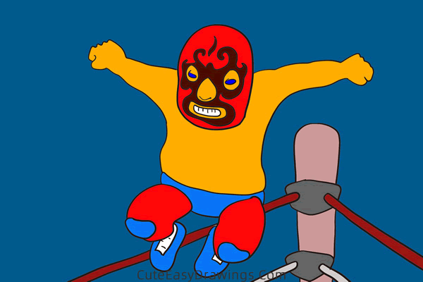 how to draw a wrestler - www.cuteeasydrawings.com