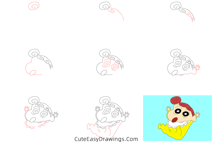 how to draw himawari nohara from crayon shin cha - www.cuteeasydrawings.com