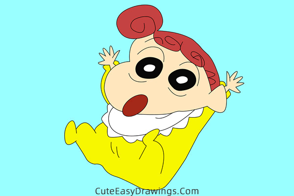 how to draw himawari nohara from crayon shin cha - www.cuteeasydrawings.com