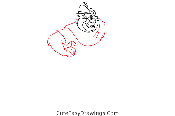 how to draw little john from robin hood - www.cuteeasydrawings.com