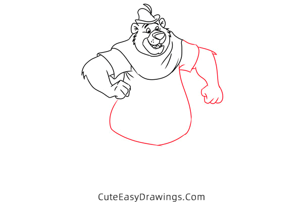 how to draw little john from robin hood - www.cuteeasydrawings.com