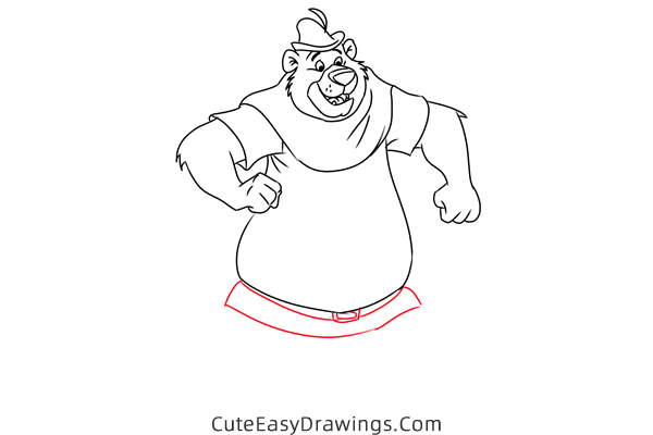 how to draw little john from robin hood - www.cuteeasydrawings.com