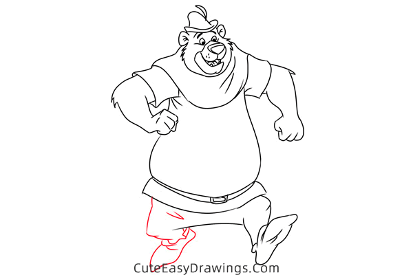 how to draw little john from robin hood - www.cuteeasydrawings.com