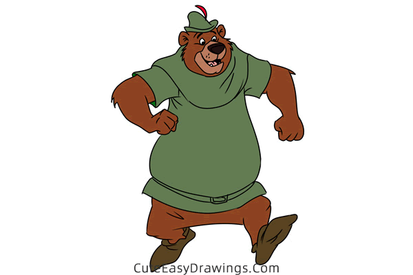 how to draw little john from robin hood - www.cuteeasydrawings.com