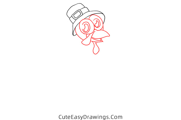 how to draw a turkey with pumpkin pie - www.cuteeasydrawings.com