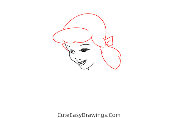 how to draw cinderella - www.cuteeasydrawings.com