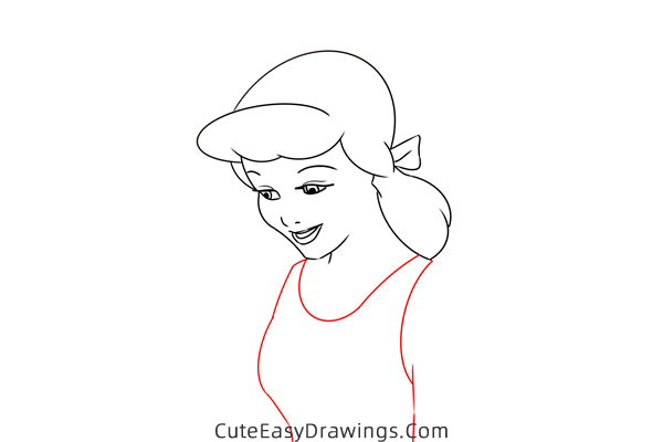 how to draw cinderella - www.cuteeasydrawings.com
