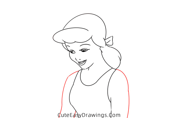 how to draw cinderella - www.cuteeasydrawings.com