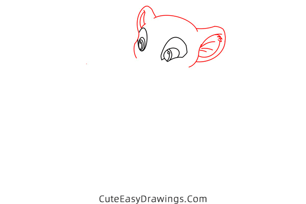 how to draw nala from the lion king - www.cuteeasydrawings.com