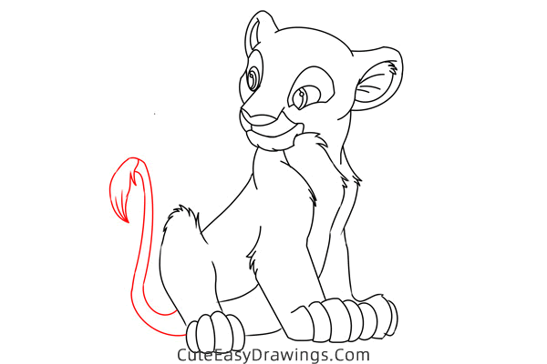 how to draw nala from the lion king - www.cuteeasydrawings.com