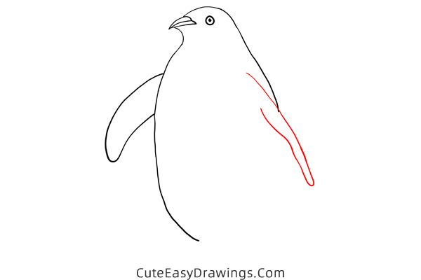 how to draw a simple penguin - www.cuteeasydrawings.com