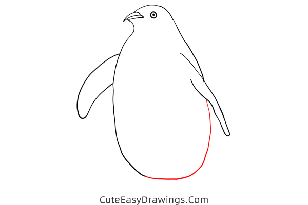 how to draw a simple penguin - www.cuteeasydrawings.com