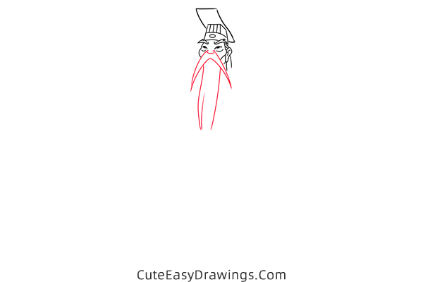 how to draw the emperor of china from mulan - www.cuteeasydrawings.com