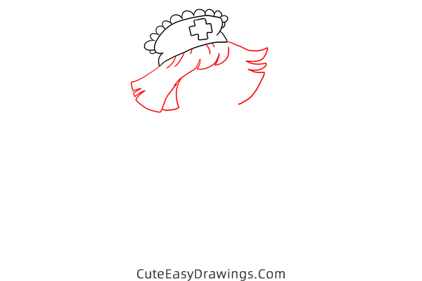 how to draw a cartoon nurse - www.cuteeasydrawings.com