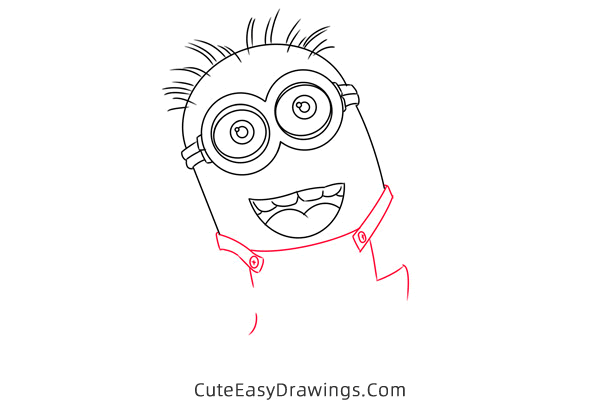 how to draw larry the minion - www.cuteeasydrawings.com