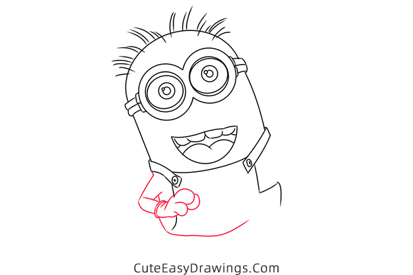 how to draw larry the minion - www.cuteeasydrawings.com