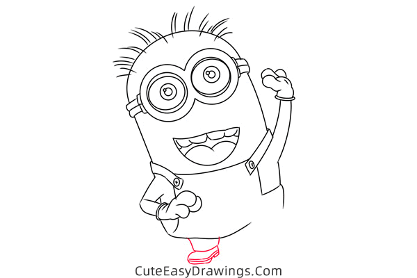how to draw larry the minion - www.cuteeasydrawings.com