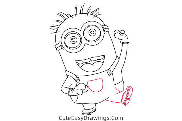 how to draw larry the minion - www.cuteeasydrawings.com