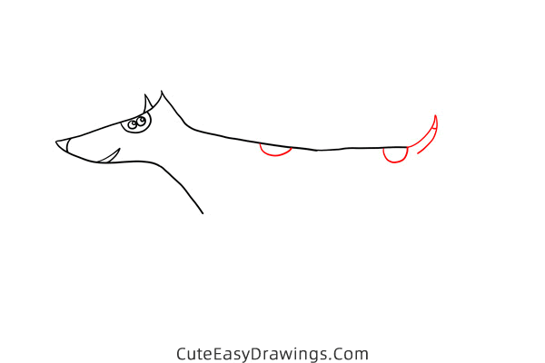 how to draw a running dog - www.cuteeasydrawings.com